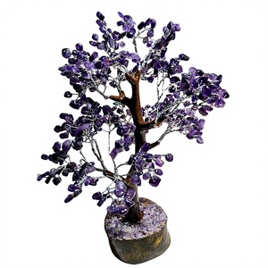 Arbre en Cristal d'Améthyste 100% Naturel à Thème Spirituel, Pierres Semi-Précieuses, Décoration d'Intérieur et Bijoux FAIJAN GEMS Rajasthan - Product Image 1