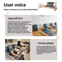 Machine de Pilates Reformer multifonctionnelle en chêne de haute qualité pour studio