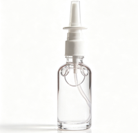 Flacon pulvérisateur nasal en verre transparent, flacon rechargeable pour brume nasale 5ml-100ml pour l'aromathérapie et l'emballage de soins personnels