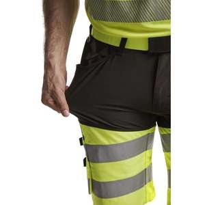 BLAKLADER - 154118119933C56 <b>Hi</b>-<b>Vis</b> <b>shorts</b> stretch Black/Yellow - EAN 7330509692172 <b>HI</b>-<b>VIS</b> WORKWEAR - Product Image 4