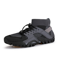 Chaussures de randonnée sportives pour hommes, chaussures de marche en plein air, chaussures de combat à cheville moyenne, imperméables, respirantes, bottes de randonnée tactiques, quatre saisons, caoutchouc