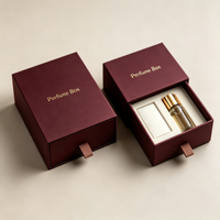 Boîte cadeau parfum coulissante en carton ondulé avec insert EVA et marquage à chaud