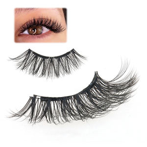 Vente en gros de faux cils magnétiques naturels doux réutilisables à étiquette privée, extensions de cils magnétiques 3D avec applicateur - Product Image 1