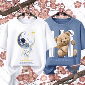 <span class=keywords><strong>Camiseta</strong></span> informal de media manga de verano para niños, <span class=keywords><strong>camiseta</strong></span> fina de algodón puro para niños grandes, <span class=keywords><strong>camiseta</strong></span> de manga corta para ropa de niños - Product Image 3