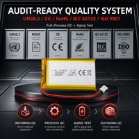 Batería de Polímero de Litio Personalizada 103450 de 3.7V y 2000mAh con PCM y Conector JST para Altavoces Inteligentes y Dispositivos Portátiles