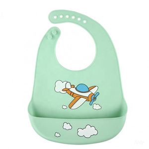 Baberos de Silicona Impermeables con 6 Botones, Baberos de Dibujos Animados para Recién Nacidos, Ajustables, Personalizados - Product Image 4