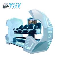 YHY VR 3 DOF Motion Chair 9d Réalité Virtuelle 4 Sièges Vaisseau Spatial Vr Cinéma avec Écran HD 42 Pouces