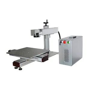 Deep engraving 20w 30w 50w 100w portable desktop cnc engraving machine color fiber laser marking machine for metal