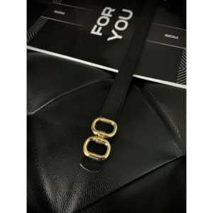 Ceinture fine pour femme Fiori à double boucle, boucle en alliage, taille standard - Product Image 3