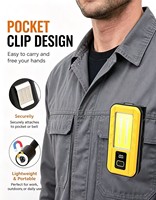 Lámpara de Trabajo Portátil Recargable 360 °   Lámpara LED de Tubo Flexible Ajustable, Luz de Inspección de Reparación con Imán COB y Pantalla de Batería