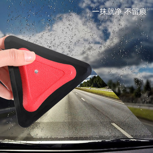 Brosse dégivreuse pour vitres de voiture, nettoyage des poils d'animaux, raclette triangulaire en silicone, raclette à eau pour pare-brise - Product Image 3