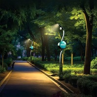 Farola Inteligente para Exteriores con Plataforma, Resistente al Agua IP65, para Parques y Ciudades, con Cámara CCTV WIFI SCCS