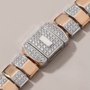 Pulsera de Eslabones de Plata 925 con Oro Rosa para Mujer, Pulsera de Diseño en Plata de Ley, Joyería Elegante y de Lujo - Product Image 4