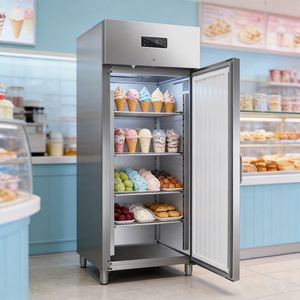 Commercial Restaurant Kitchen Single-Temperature Upright Air Cooling Refrigerator <b>Freezer</b> Stainless Steel Frost Free Digital E1F - Product Image 2