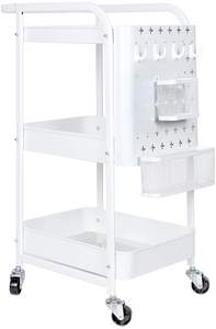 Chariot de rangement, 3 niveaux, polyvalent, salon <span class=keywords><strong>cuisine</strong></span>, roulage des légumes chariot de rangement, utilitaire en métal chariot - Product Image 2