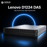 Lenovo D1224 Doğrudan Bağlantılı Depolama 2U 24 Bölmeli JBOD DAS 12Gbps Mini SAS HD, Kurumsal Depolama İş Yükü Genişletmesi için