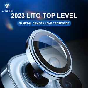 Wholesale Lito Metal Tempered Glass <strong>Camera</strong> Lens Ring <strong>Protector</strong> With Applicator for <strong>iPhone</strong> <strong>14</strong> 13 <strong>Pro</strong> Max Mini Plus - Product Image 3