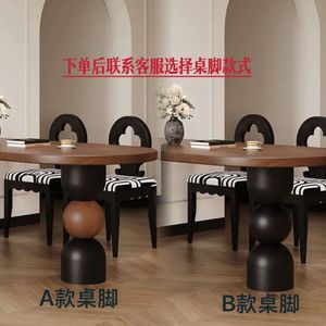 French Retro <b>Solid</b> <b>Wood</b> Oval Dining <b>Table</b> Black Antique Style Stable Dining Room Furniture - Product Image 6