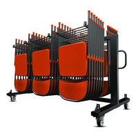 Carrito de silla plegable de mesa para silla plegable 84 Carro de almacenamiento de construcción resistente con ruedas de goma de 4 pulgadas Fácil de mover