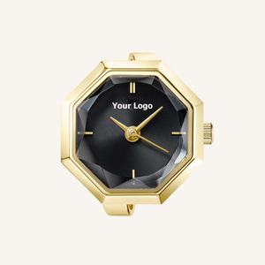 Reloj de Anillo de Cuarzo de Acero Inoxidable para Mujer, Chapado en Oro de 18K, Joyería de Moda, Set de Regalo para Dama, Venta Caliente - Product Image 4