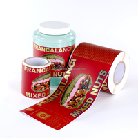 Étiquettes personnalisées avec logo, bouteille en verre bleue, rouleau adhésif, impression personnalisée imperméable pour l'emballage des produits, provenant du fabricant