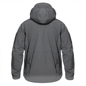 Men's Black Waterproof Winter <b>Jacket</b> <b>Hooded</b> Faux <b>Fur</b> Lined Tactical Softshell Coat Wind Resistant Outdoor Wear - Product Image 2