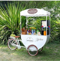 Kiosque d'Extérieur à 3 Roues pour Café, Chariot Alimentaire, Glace, Cargaison, Jus de Fruits, Kiosque de Vélo pour Entreprise