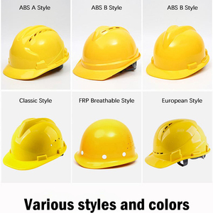 사용자 정의 HDPE 독일 유리 섬유 건설 노동자 하드 모자 통풍 공기 구멍 안전 헬멧 석탄 채광 헤드 보호 - Product Image 3