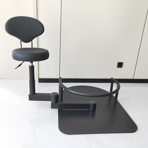Poltrona da Barbiere Regolabile Girevole Pieghevole Personalizzabile con Seduta in Spugna ad Alta Densità Design Moderno Arredamento per Salone in Metallo - Product Image 6