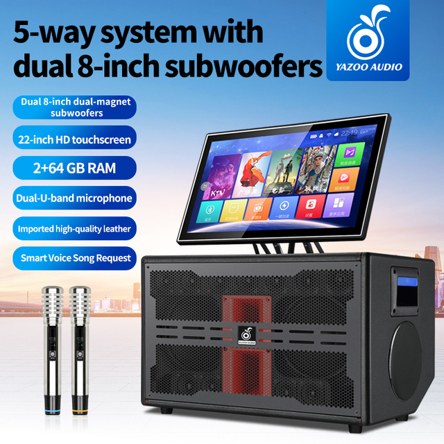 T-218 22-INCH ULTRA HDTOUCHSCREEN Outdoor Live Singing Home Karaoke