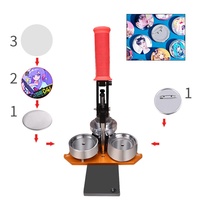 Nouvelle machine de fabrication de badges en métal DIY de 58 mm de bonne qualité avec découpeuse et kit de 1000 consommables, machine à aimants pour réfrigérateur