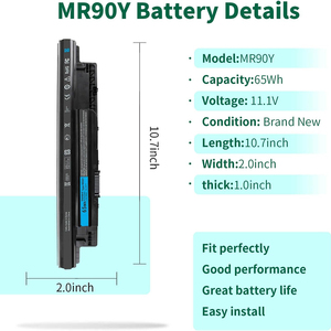 Batería de Repuesto para Portátil MR90Y 65Wh, Venta al por Mayor para Dell Inspiron 15 3521 3537 CE RoHS, Celda de Cobalto Premium - Product Image 2