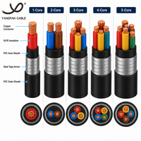Cable de Cobre Armado XLPE SWA 4x16mm² 0.6/1kV, Cable de Alimentación Subterráneo Armado con Alambre de Acero