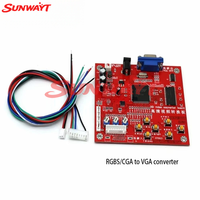 Placa Convertidora de Video para Juegos de Arcade CGA a VGA CVBS Personalizada de Plástico, Compatible con Monitores CRT, LCD y PDP, SUNWAYT SW-HB1 12V