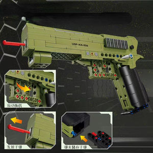 KAZI 88035/88036 HK_USP et M92F Modèle de pistolet d'exposition Jouets d'assemblage et de correspondance pour enfants Cadeaux pour garçons Ensembles de blocs de construction - Product Image 4