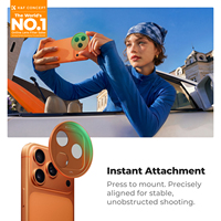 Filtre CPL à baïonnette K&F Concept Noir/Argent/Orange/Bleu Profond pour iPhone 17 Pro, en verre optique AGC étanche et résistant aux rayures