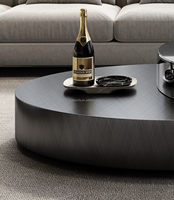 Neuester Cooler Runder Drehbarer Couchtisch für das Wohnzimmer Tragbarer Schwenkbarer Glas-Beistelltisch mit Schublade
