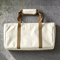 Sac de rangement pliable pour tuiles de mahjong en trois parties, sac à main portable de grande capacité pour accessoires de mahjong, trousse de maquillage de voyage