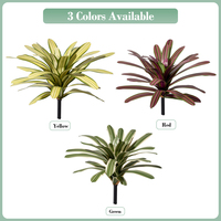 Tige de feuillage d'agave artificielle, feuilles vertes rayées pour la décoration intérieure et extérieure, patio, hôtel et boutique