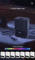 RUNAL Ce Rohs Arrêt automatique de l'application de contrôle Diffuseur d'arômes aromatiques élégant Humidificateur d'air à ultrasons avec rétro-éclairage