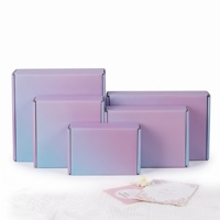 Boîte d'expédition auto-élevante personnalisée avec logo, pelliculage mat, en carton blanc extra rigide, avec fermeture éclair, recyclable, écologique, pour cadeaux et envois postaux