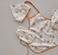 Ensemble tablier et toque de chef personnalisés avec logo pour mère et fille, idéal pour la cuisson, pour enfants et adultes, parfait comme cadeau de cuisine
