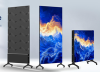 Écran publicitaire LED pliable d'intérieur P2.5 T3-Pro, support de sol, affichage numérique