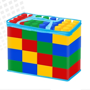 Bloques de Construcción de Plástico Arcoíris de Gran Tamaño para Niños, Castillo Interior, Ladrillos de Construcción Cuadrados Grandes y Suaves - Product Image 1