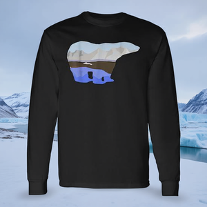 Maglietta a Maniche Lunghe JamCats Biomes Tundra Orso Polare, Unisex, Collo Tondo, Stampa Digitale, per Adulti, Promozionale - Product Image 3