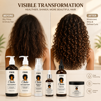 Ensemble de soins capillaires naturels et biologiques Chebe, kit de traitement capillaire à base de plantes en 6 pièces, shampoing, après-shampoing et huile certifiés GMP, vente en gros OEM