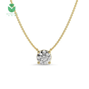Collar de Diamantes con Forma de Corazón en Oro Blanco de 18k, Collar de Cadena de Diamantes - Product Image 6
