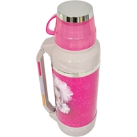 Termo de Vacío de 2.0L con Diseño Floral, Termo de Plástico Aislado para Bebidas y Alimentos, Portátil, Tamaño Pequeño, Esencial para el Regreso a Clases