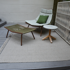 Tất Cả Thời Tiết Nhôm Với Sợi Dây Thừng Giải Trí Ghế Ban Công Đồ Nội Thất Thiết Lập Ngoài Trời Sân Vườn 2 Mảnh Bistro Bộ - Product Image 2