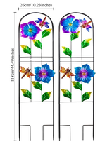 Lot de 2 treillis de jardin de luxe en acier au carbone robuste, style campagne française d'inspiration Art déco, pour glycines et vigne